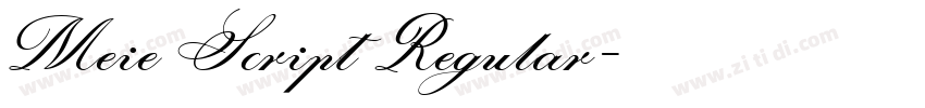 Meie Script Regular字体转换